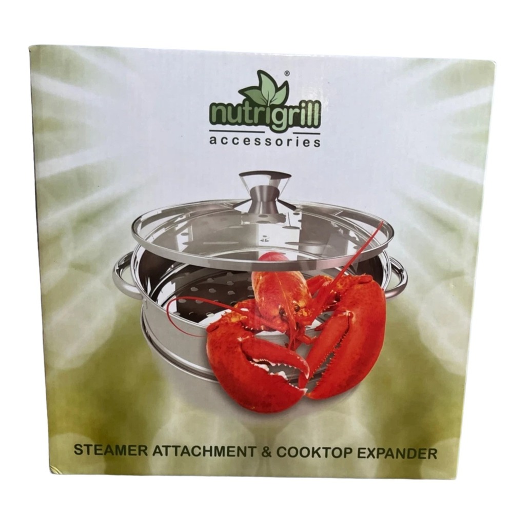 Nutrigrill Steamer Attachment 24cm Stainless Cooktop‎ Expander Accessory